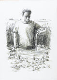 Load image into Gallery viewer, Jacob Rantzau litografi - Golden Age (sort og hvid)